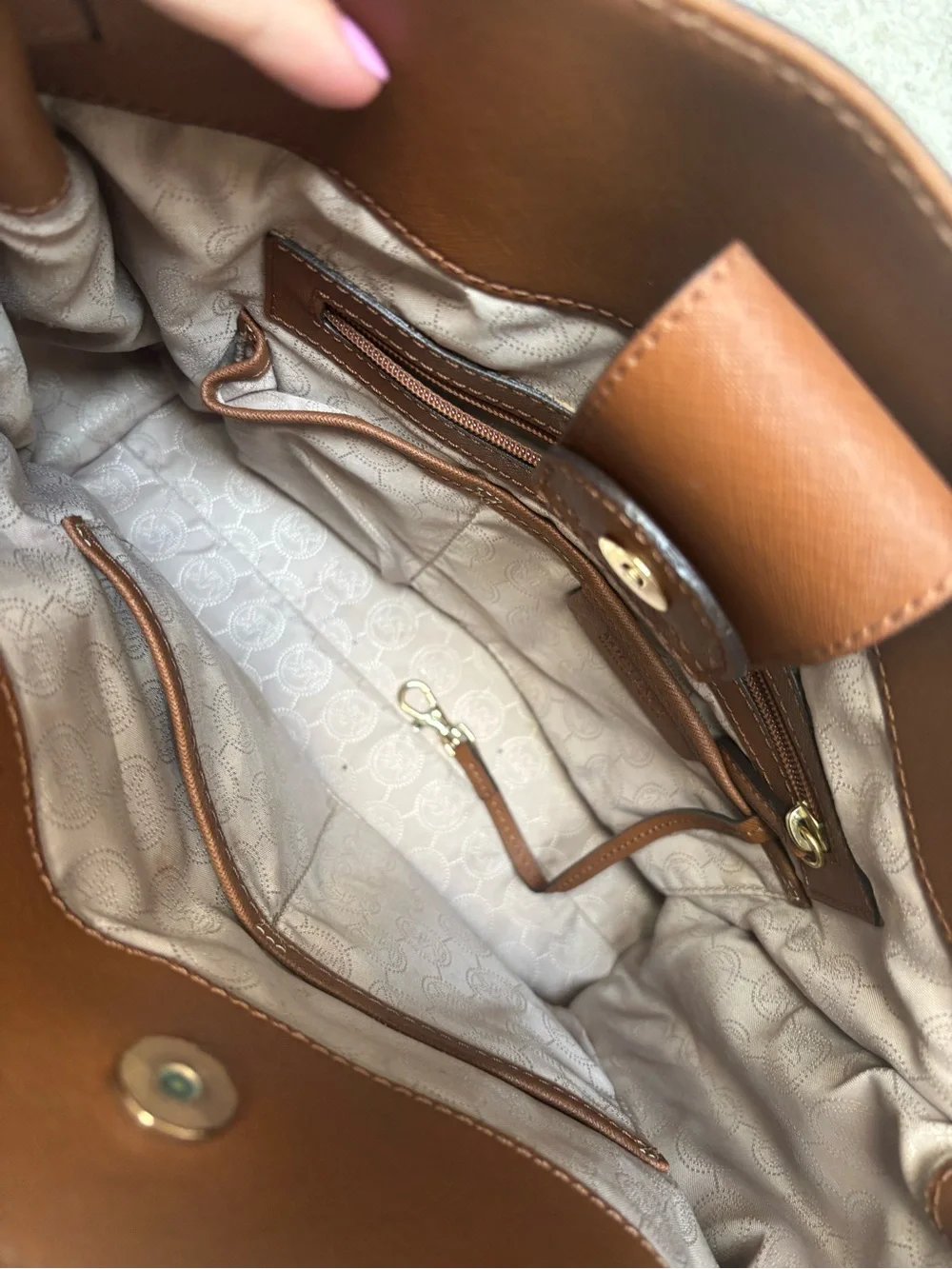 Michael Kors structured leather